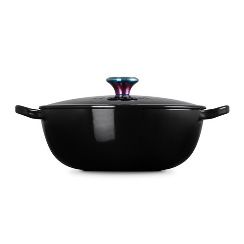 【LE CREUSET】マルミット　22cm　シャイニーブラック（イリディセントツマミ）