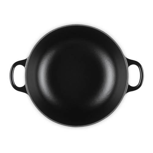 【LE CREUSET】マルミット　22cm　シャイニーブラック（イリディセントツマミ）