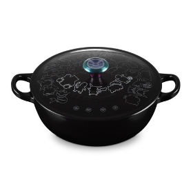 【LE CREUSET】マルミット 22cm シャイニーブラック(イリディセントツマミ)