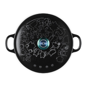 【LE CREUSET】マルミット 22cm シャイニーブラック(イリディセントツマミ)