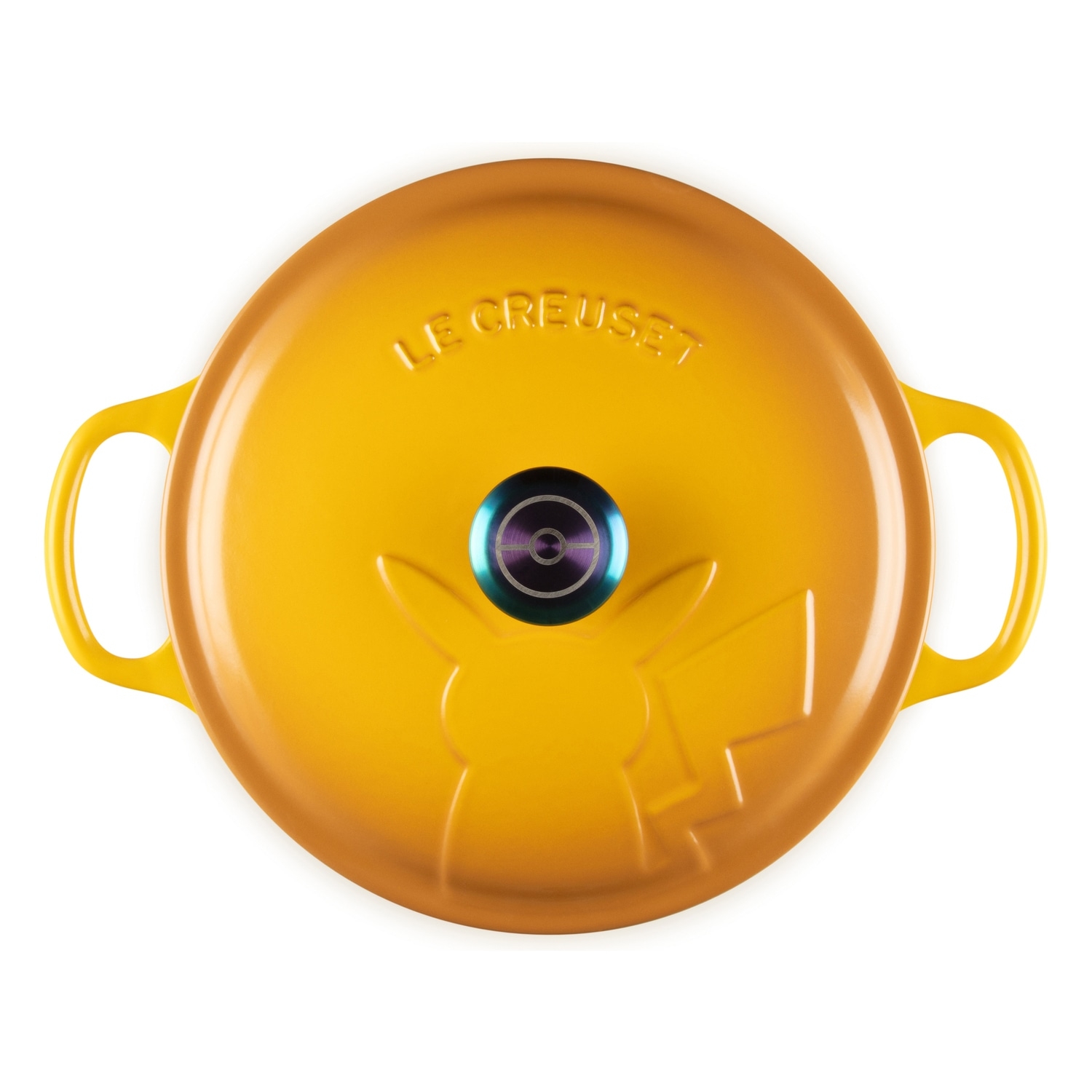【LE CREUSET】シグニチャー　ココット・ロンド　22cm　ネクター　（イリディセントツマミ）