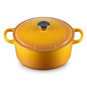 【LE CREUSET】シグニチャー ココット・ロンド 22cm ネクター (イリディセントツマミ)