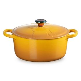 【LE CREUSET】シグニチャー ココット・ロンド 22cm ネクター (イリディセントツマミ)