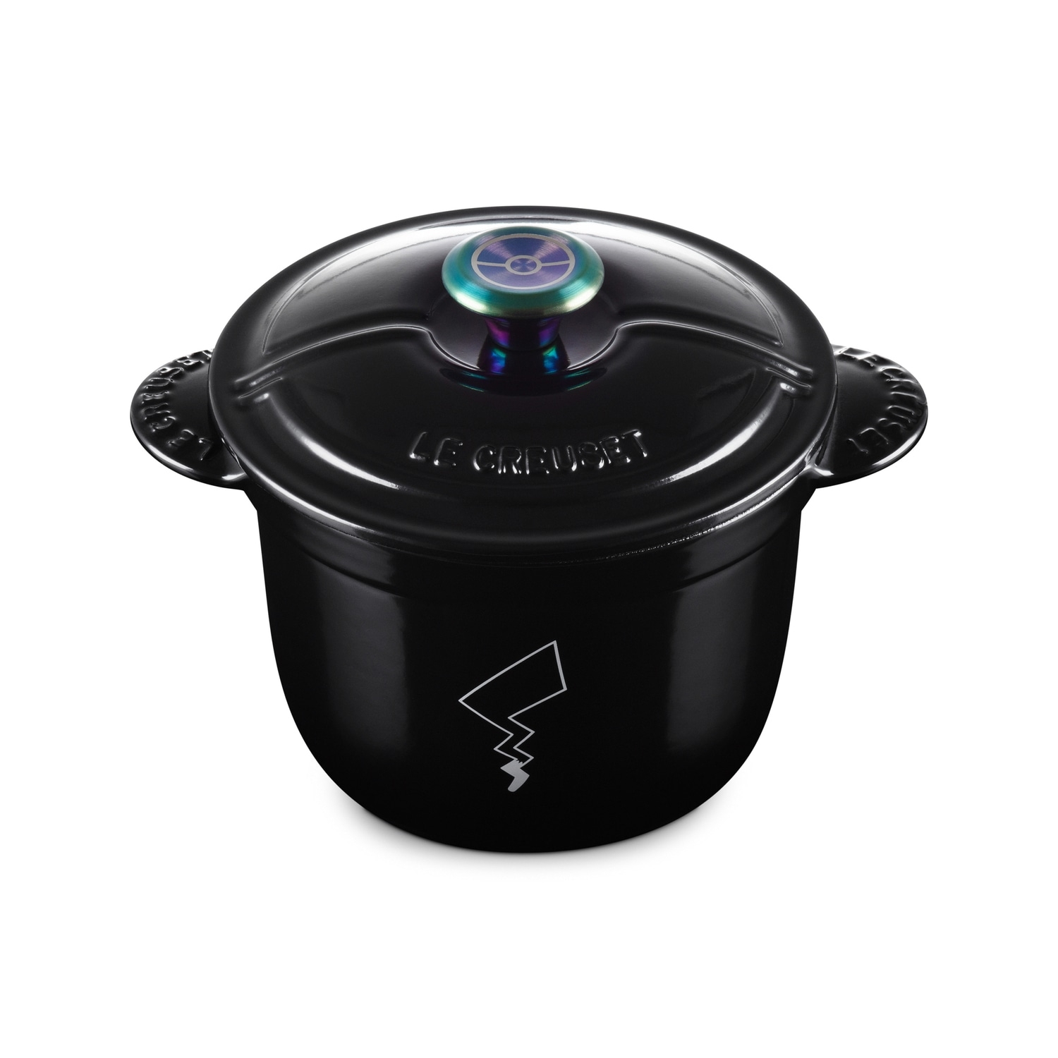 【LE CREUSET】ココット・エブリィ　18　シャイニーブラック　（イリディセントツマミ）