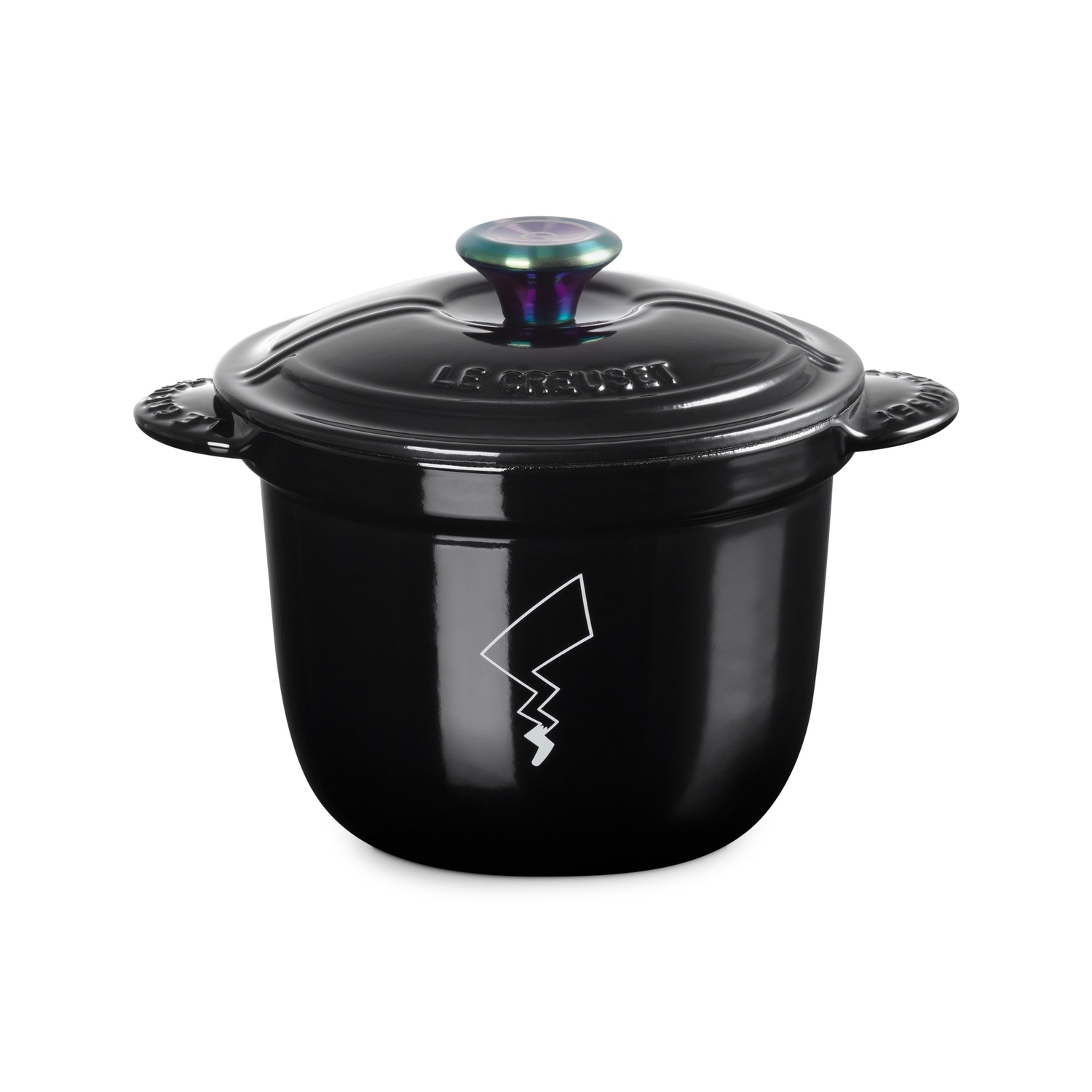【LE CREUSET】ココット・エブリィ　18　シャイニーブラック　（イリディセントツマミ）