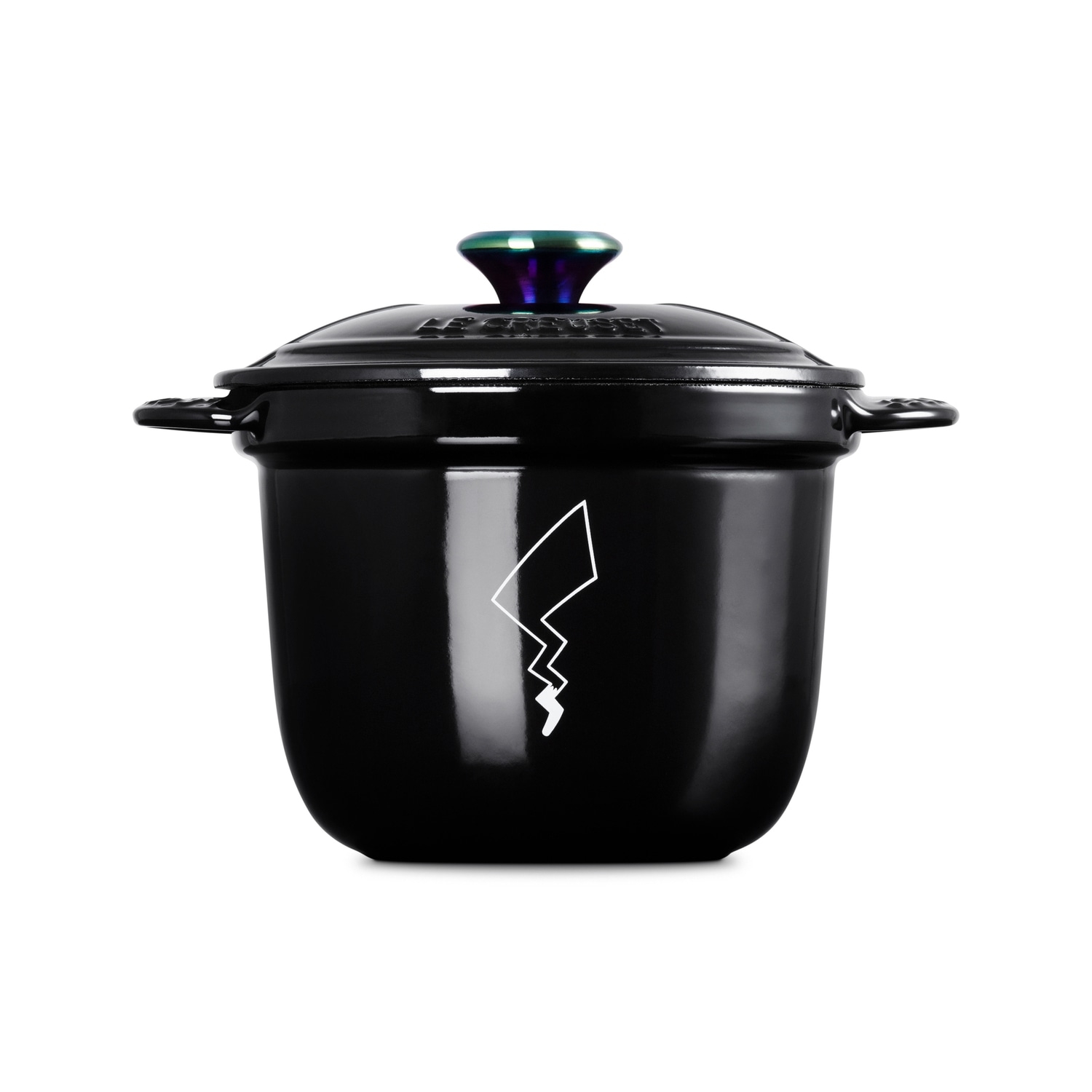 【LE CREUSET】ココット・エブリィ　18　シャイニーブラック　（イリディセントツマミ）
