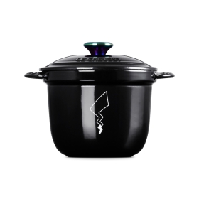 【LE CREUSET】ココット・エブリィ　18　シャイニーブラック　（イリディセントツマミ）