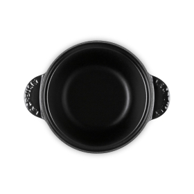 【LE CREUSET】ココット・エブリィ　18　シャイニーブラック　（イリディセントツマミ）