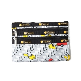 3-ZIP COSMETIC Pikachu Monogram