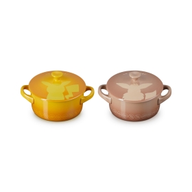 【LE CREUSET】ミニ・ココット　（2個入り）　ピカチュウ／イーブイ