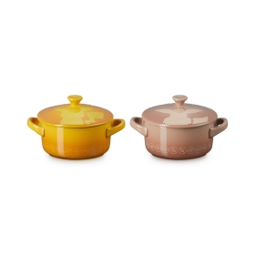 【LE CREUSET】ミニ・ココット　（2個入り）　ピカチュウ／イーブイ