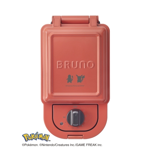 【BRUNO】ポケモン　ホットサンドメーカー　シングル　レッド