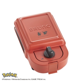 【BRUNO】ポケモン　ホットサンドメーカー　シングル　レッド