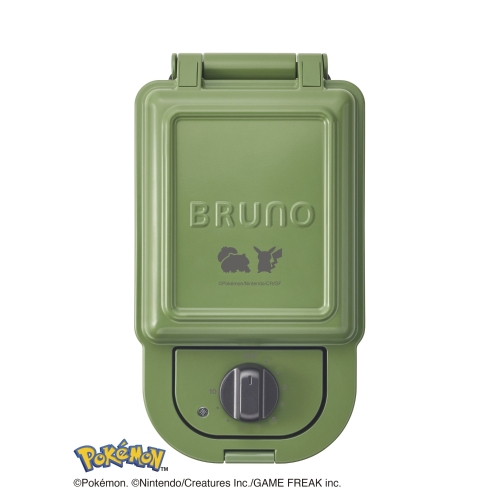 【BRUNO】ポケモン　ホットサンドメーカー　シングル　グリーン