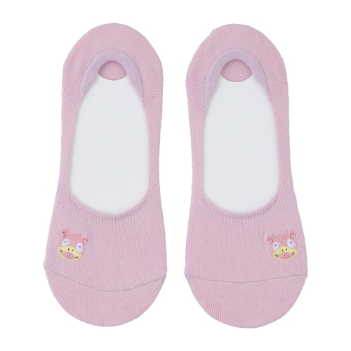 【選べる】カバーソックス ワンポイント無地 ヤドン PK（23-25cm）
