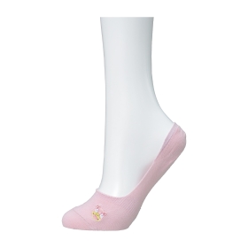 【選べる】カバーソックス ワンポイント無地 ヤドン PK(23-25cm)