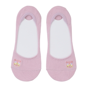 【選べる】カバーソックス 浅履き ワンポイント無地 ヤドン PK(23-25cm)