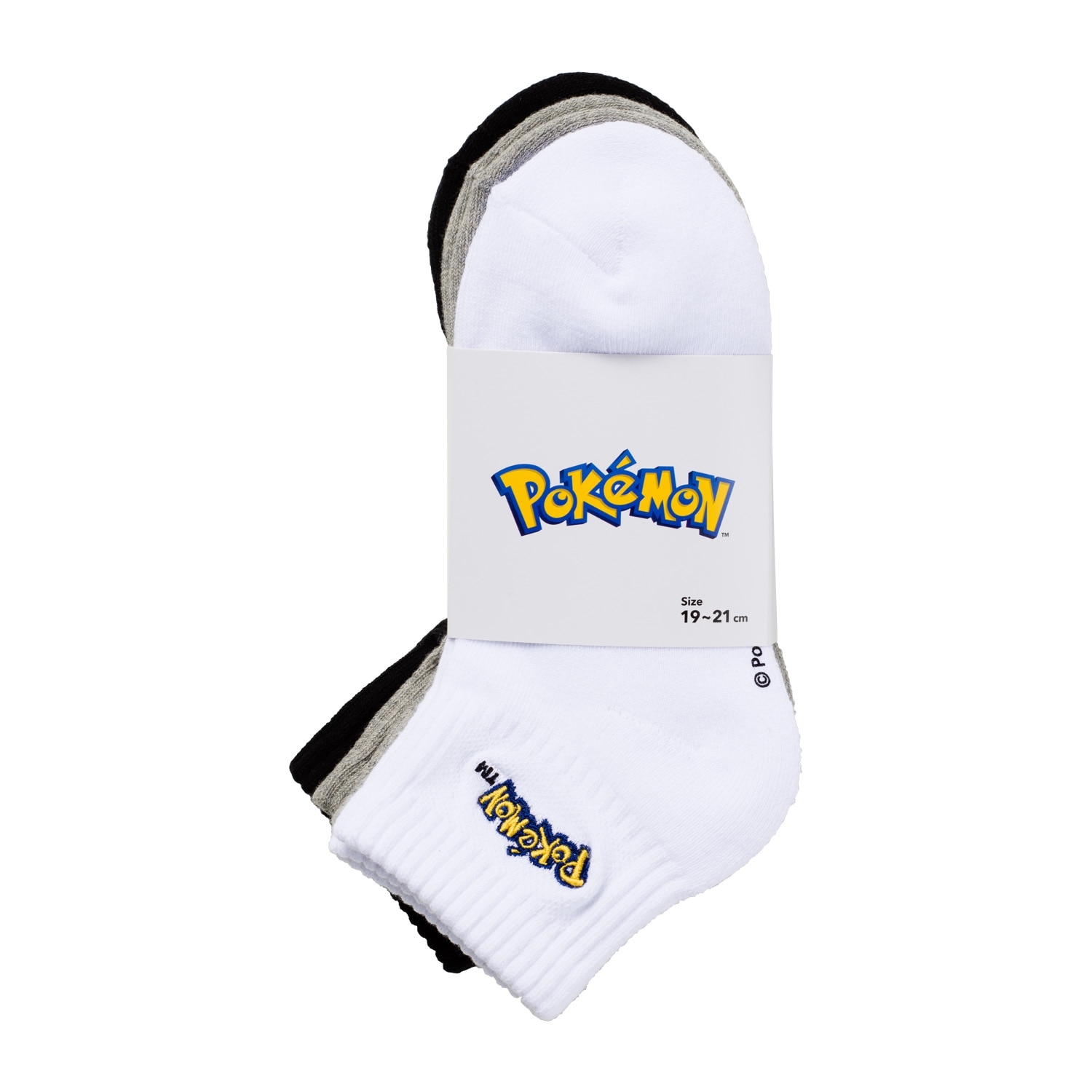 ミドルソックス 3足セット Pokémonロゴ 19-21cm
