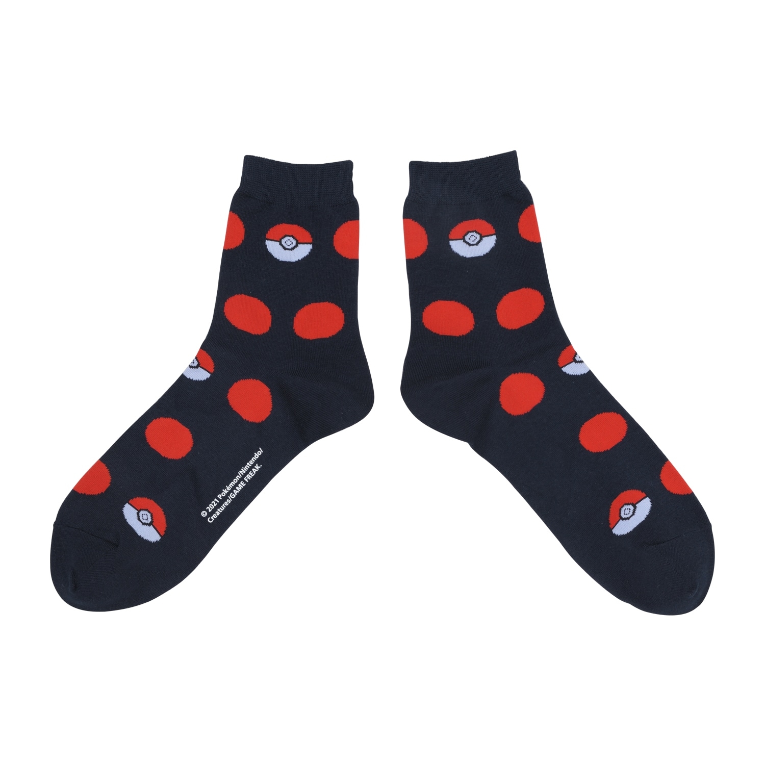 選べる】ミドルソックス モンスターボールドットRD (25-27cm) ｜【公式