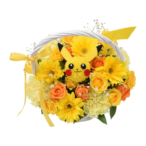 【受注生産】ピカチュウのフラワーアレンジメント All Season Mサイズ【販売価格に送料を含む】