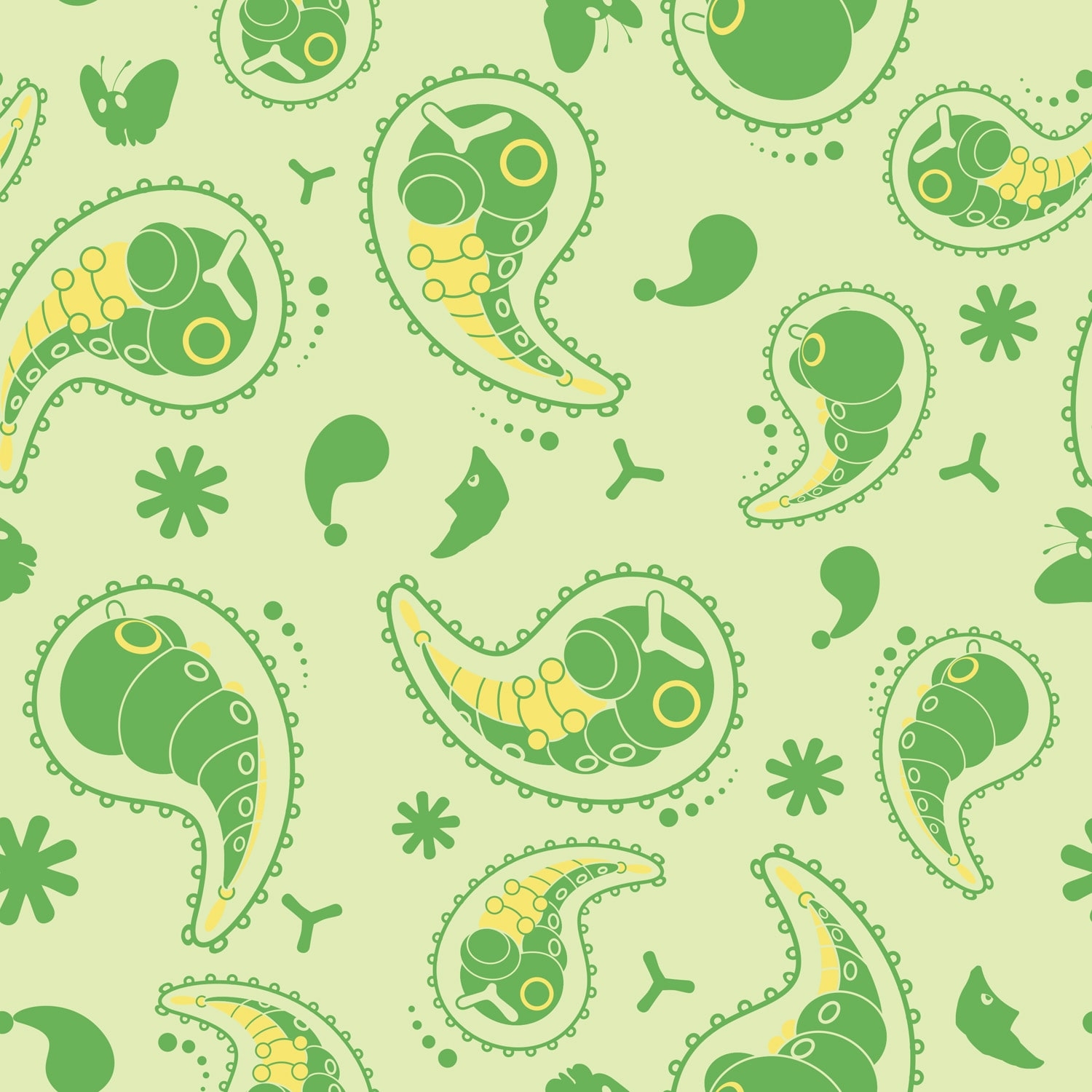 SARASA Pokémon Shirts ポケモンのキャタピーの柄