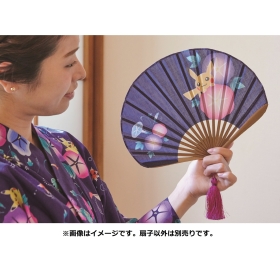扇子 ぽけもんはるなつあきふゆ ピカチュウと朝顔