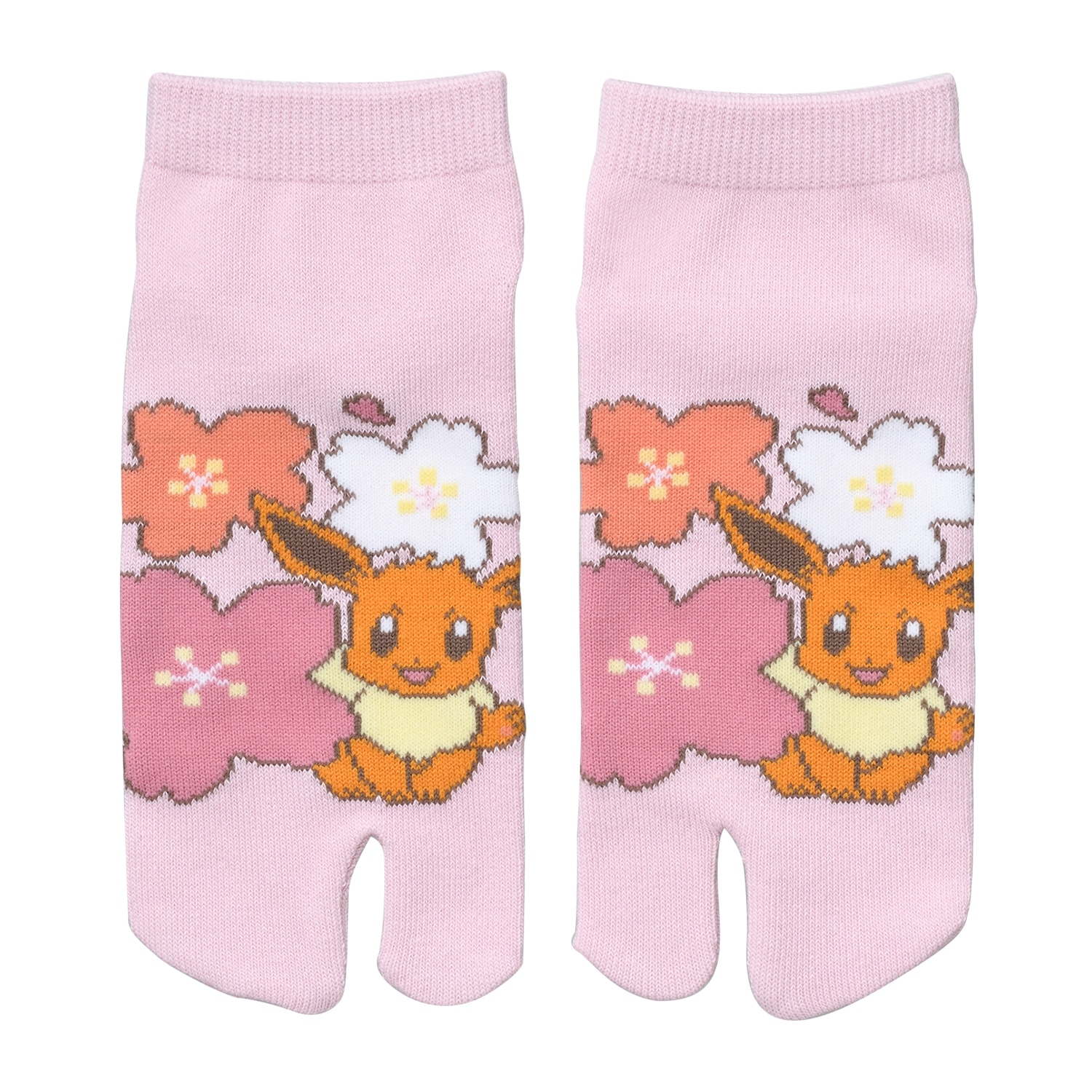選べる】2本指くつした ぽけもんはるなつあきふゆ イーブイと桜 (23