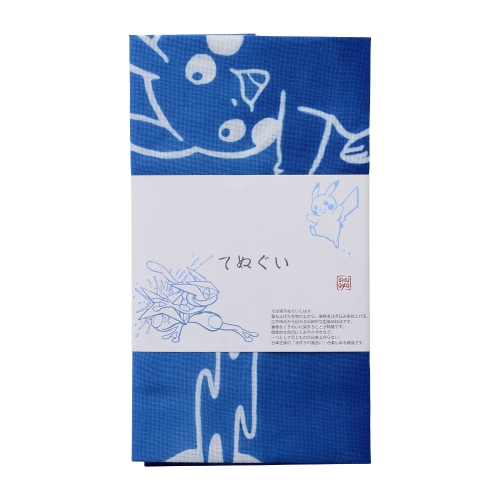 注染てぬぐい ゲッコウガとピカチュウのNINJA SHUGYO