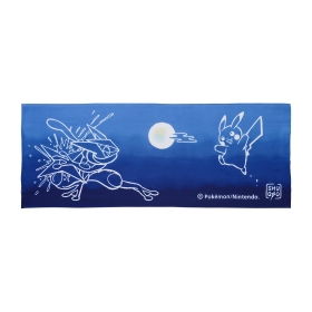 注染てぬぐい ゲッコウガとピカチュウのNINJA SHUGYO