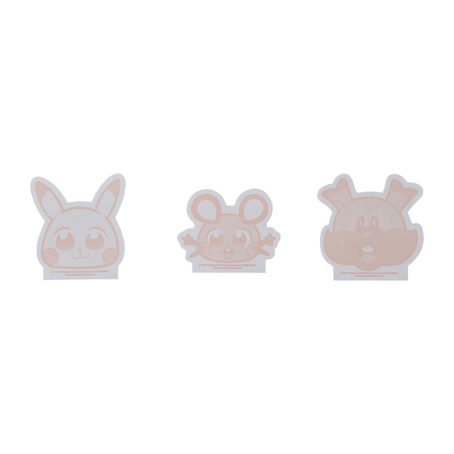 新商品 ダイカットメモ4点セット ダイカットフェイスメモセット ピカちゅうず ｜【公式】ポケモン