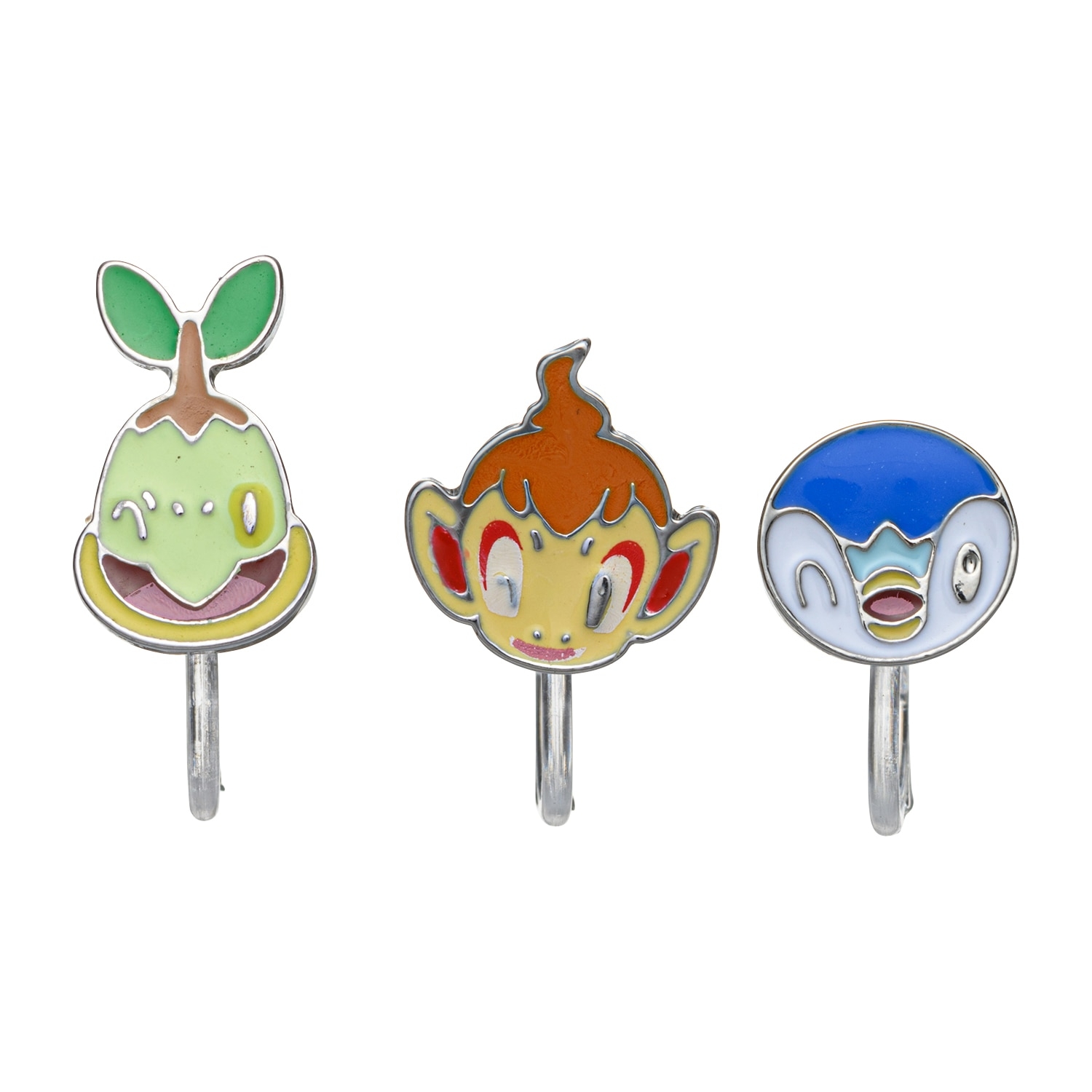 Pokémon accessory イヤリング68 ナエトル_ヒコザル_ポッチャマ