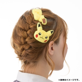 Pokémon accessory ふわふわヘアピン48 ピカチュウフェイス&しっぽ