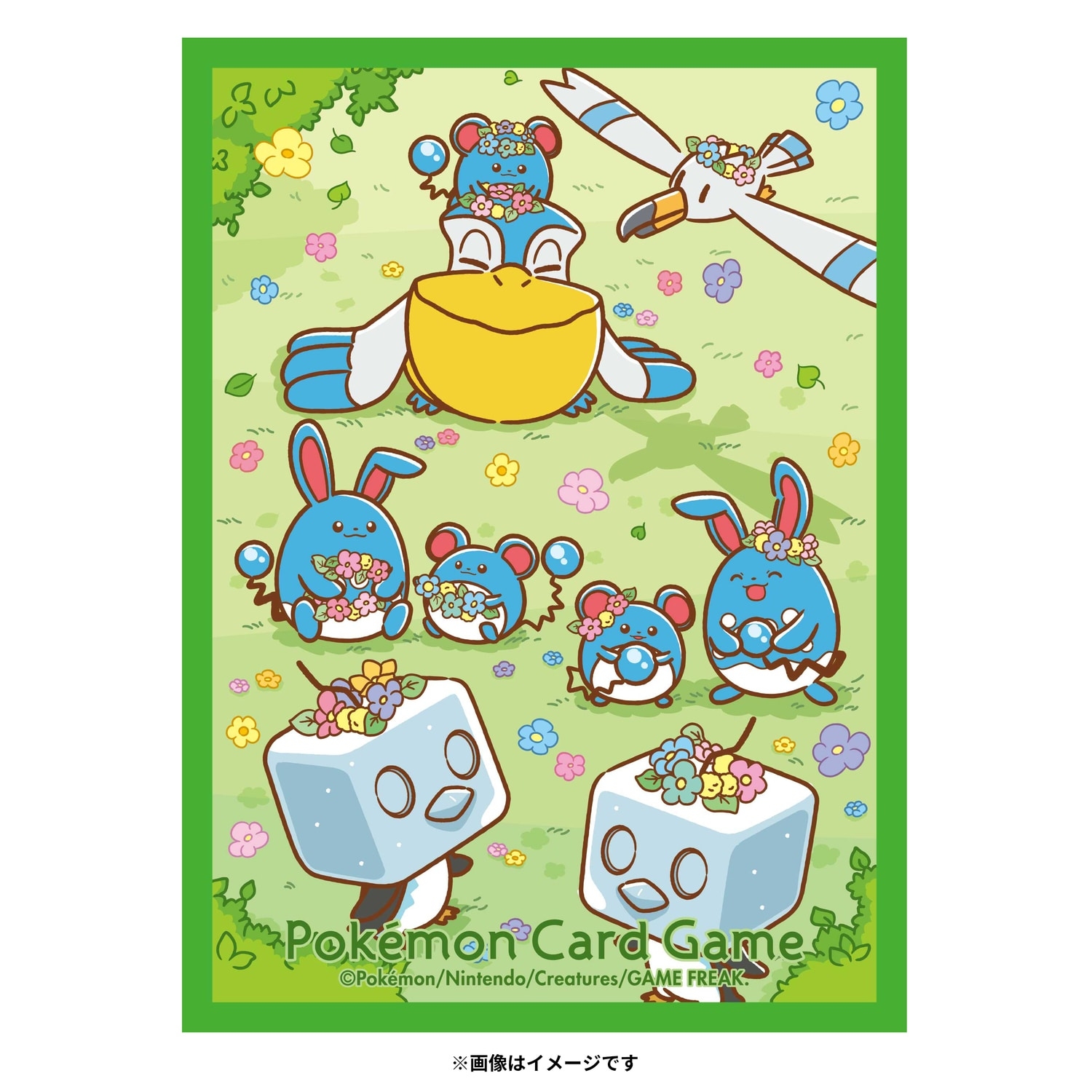 ポケモンカードゲーム デッキシールド 花かんむりとマリルたち