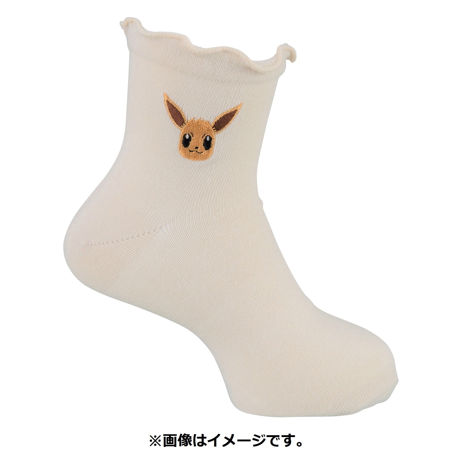 選べる】ミドルソックス ワンポイント メロウ イーブイ (23-25cm