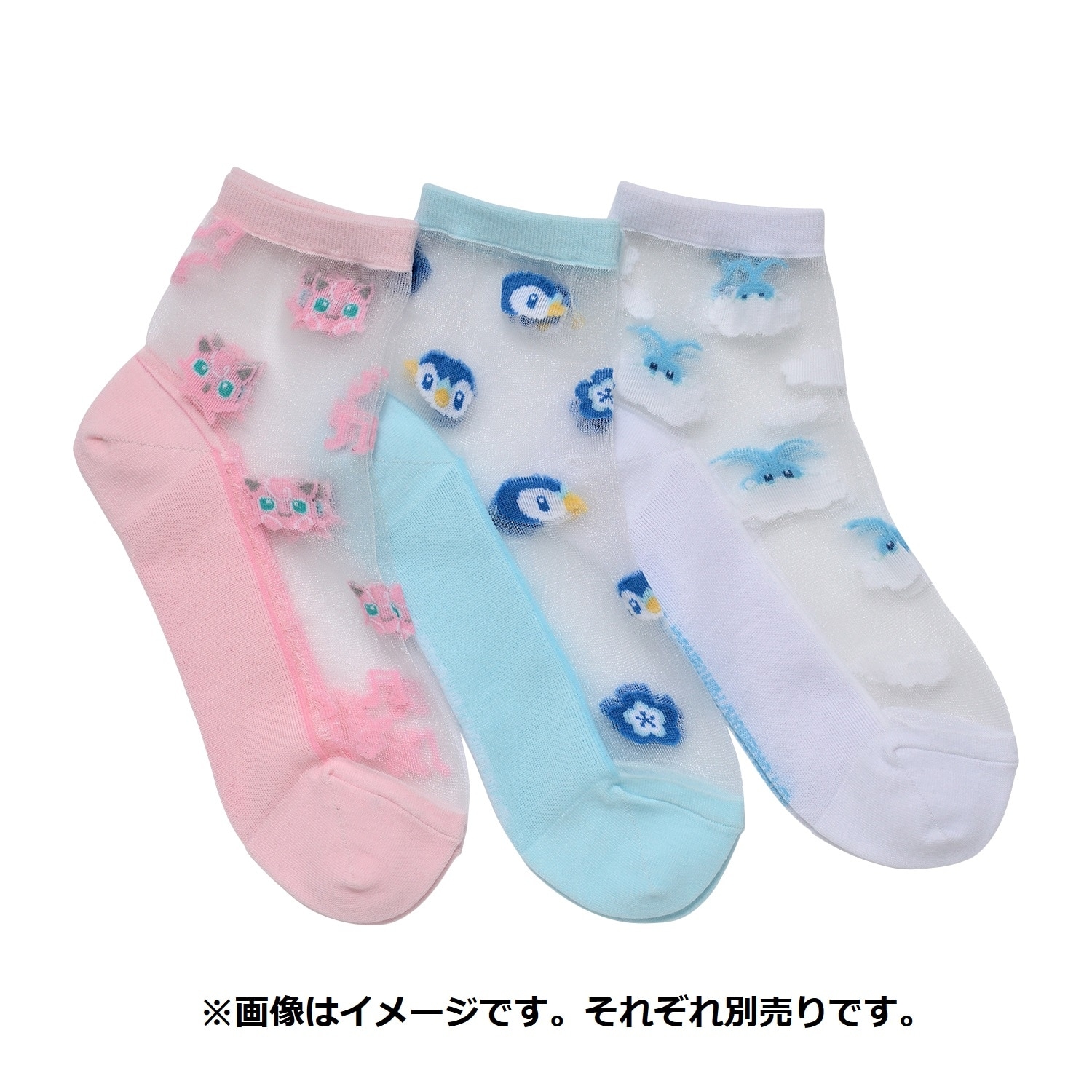 【選べる】ミドルソックス シースルー チルット (23-24cm)
