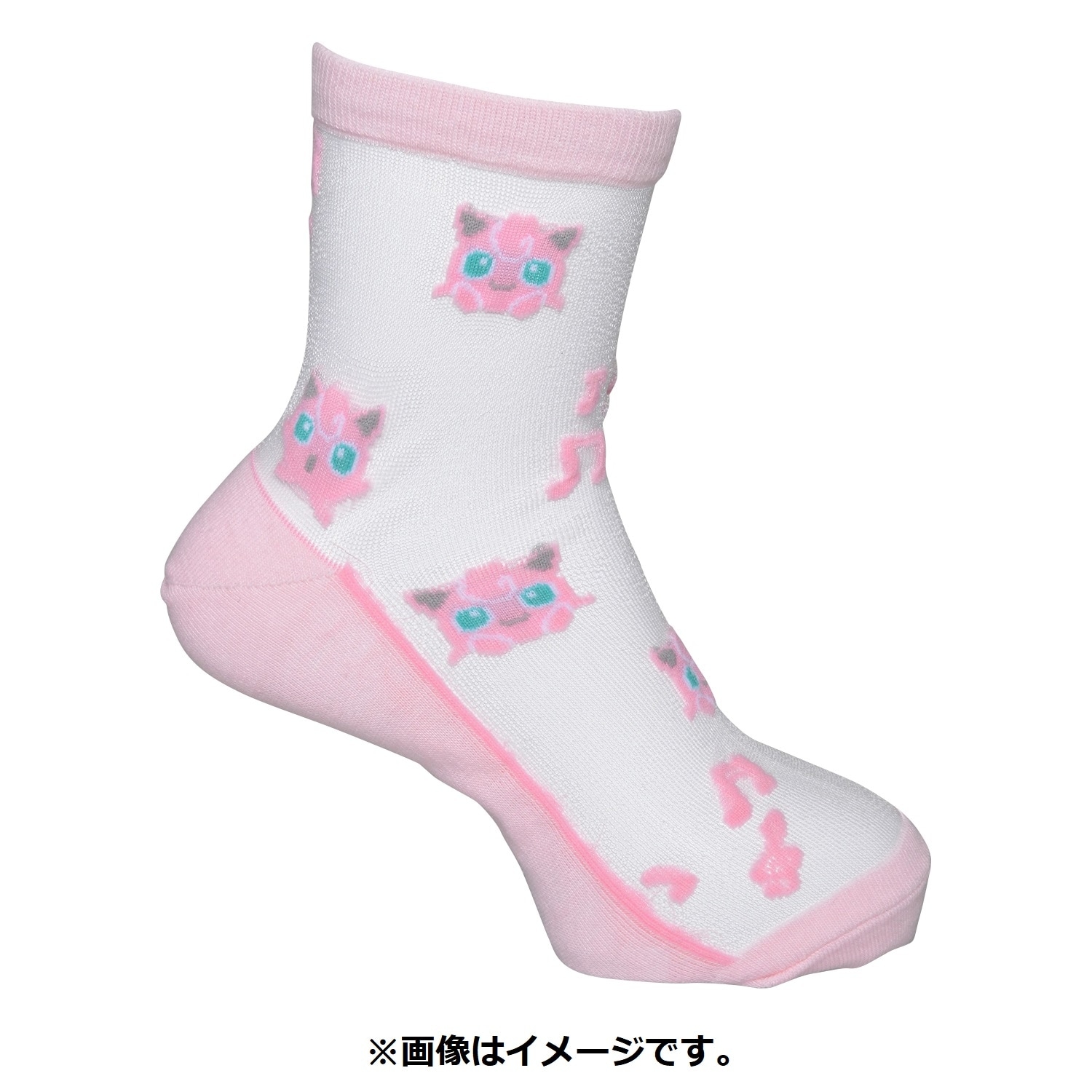 【選べる】ミドルソックス シースルー プリン (23-24cm)