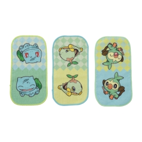 ポケットタオル3枚セット プレイルーム フシギダネ&ナエトル&サルノリ