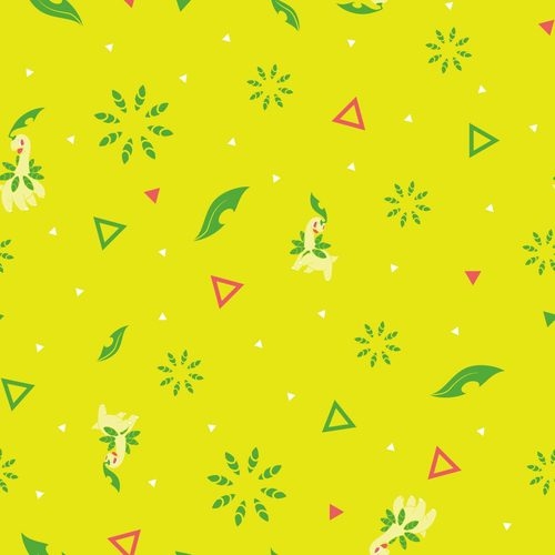 SARASA Pok&eacute;mon Shirts ポケモンのベイリーフの柄