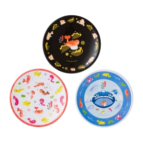 メラミンプレート3枚セット だいスシ!シャリタツづくし