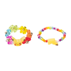 Pok&eacute;mon accessory&times;25NICOLE カラフルビーズリング ピカチュウ フェイス＆しっぽ