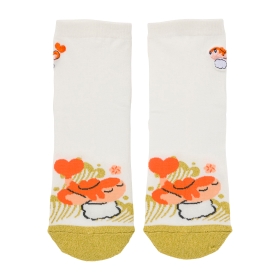 【選べる】ミドルソックス だいスシ!シャリタツづくし 刺繍入り WT (23-25cm)／ (25-27cm)