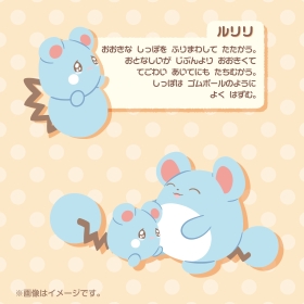 ぶるぶる…むぎゅ!ぬいぐるみ なきべそルリリ&マリル