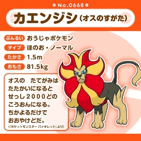 668 ぬいぐるみ Pokémon fit カエンジシ(オスのすがた)