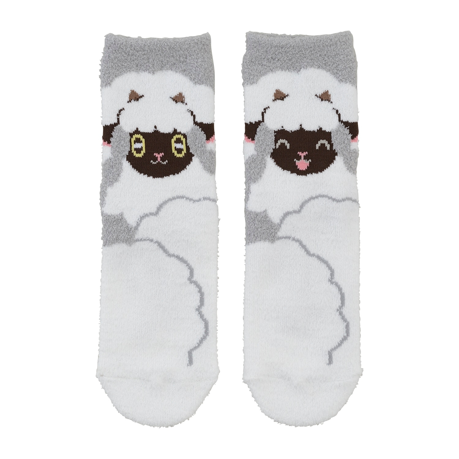 ミドルソックス もこもこ ウールー (19-21cm)／ (23-25cm)