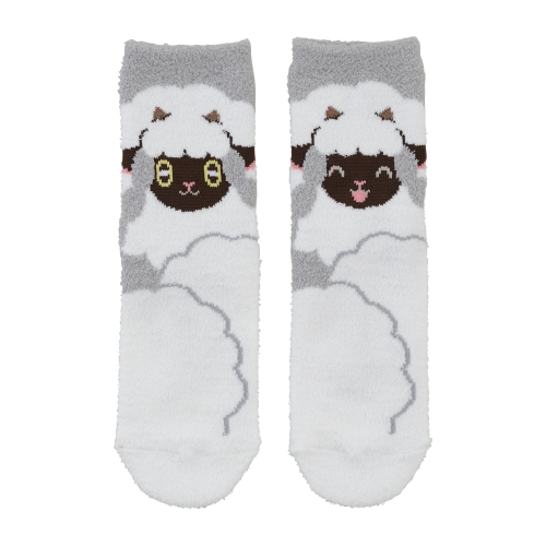 ミドルソックス もこもこ ウールー (19-21cm)／ (23-25cm)