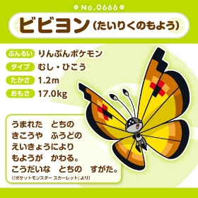 666 ぬいぐるみ Pokémon fit ビビヨン(たいりくのもよう)
