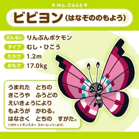 666 ぬいぐるみ Pokémon fit ビビヨン(はなぞののもよう)