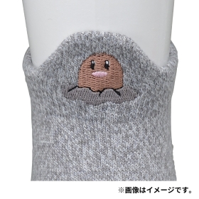 【選べる】ショートソックス かかと刺繍 ディグダ (23-25cm)/ (25-27cm)