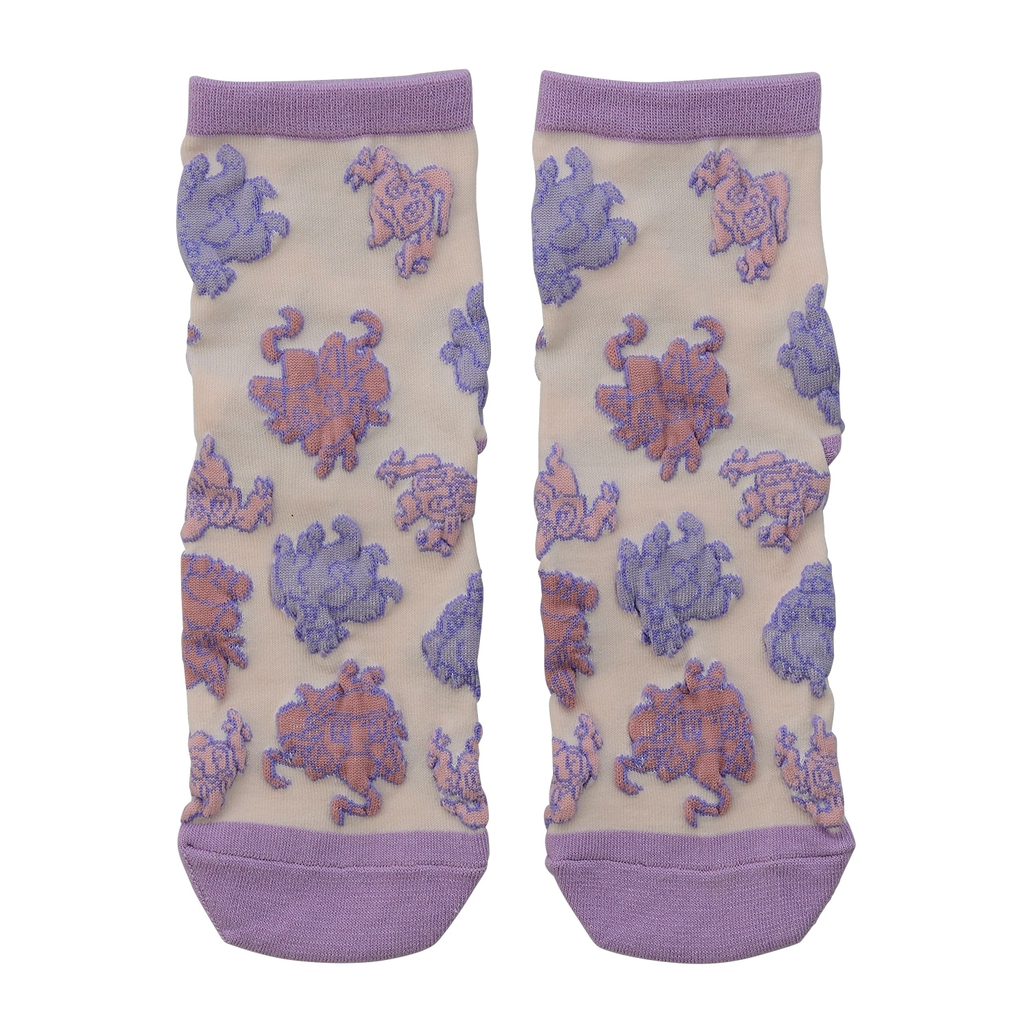 【選べる】ミドルソックス yonayonaGhost ヒスイゾロア (23-25cm)