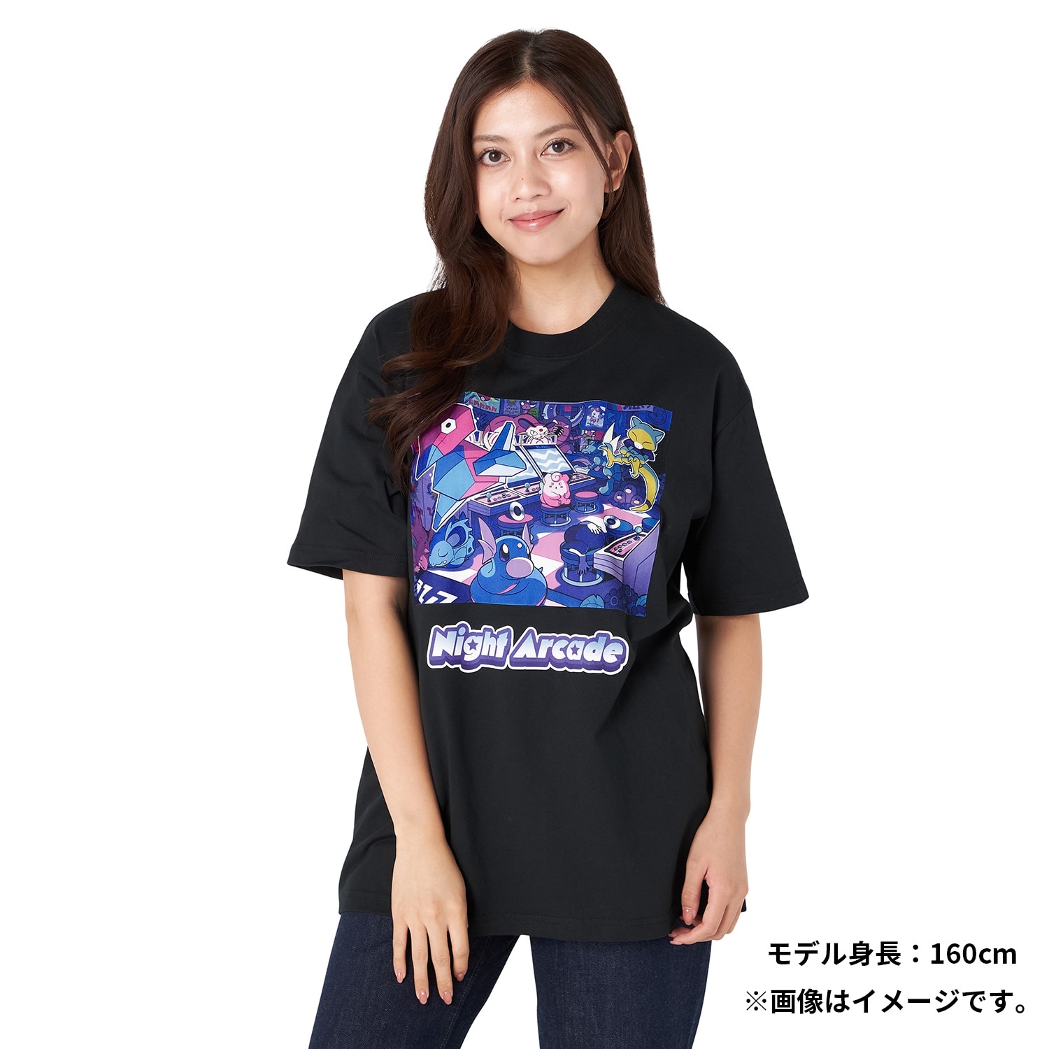 Tシャツ Night Arcade ブラック Free